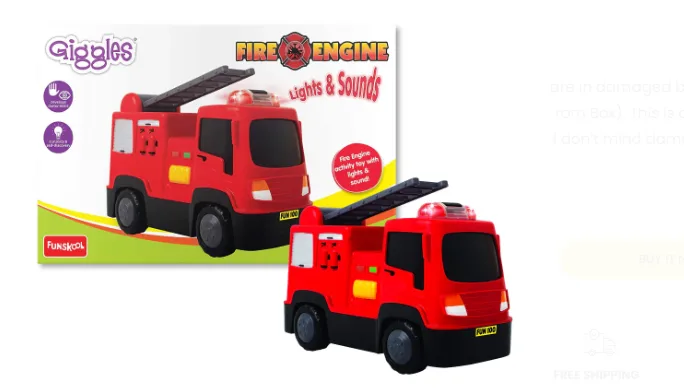 Funskool Giggles Fire Engine, Ages 3+ (Damaged Box)