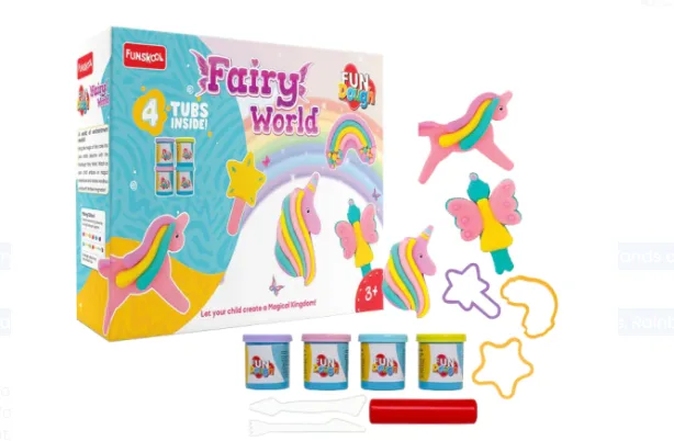 Funskool Fundough Fairy World-Art and Craft Kit, Ages 3+